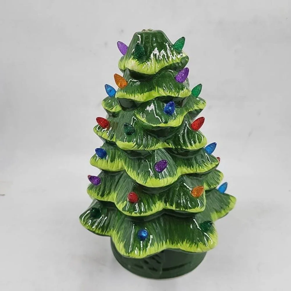 Mr Christmas Nostalgic Christmas Tree Table Decor One Size Green LED Lighting